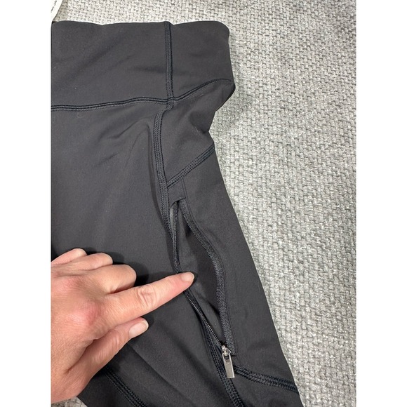 Athleta Rainier Tight Leggings Womens Medium Tall Black Active Run Yoga Train - Picture 5 of 11